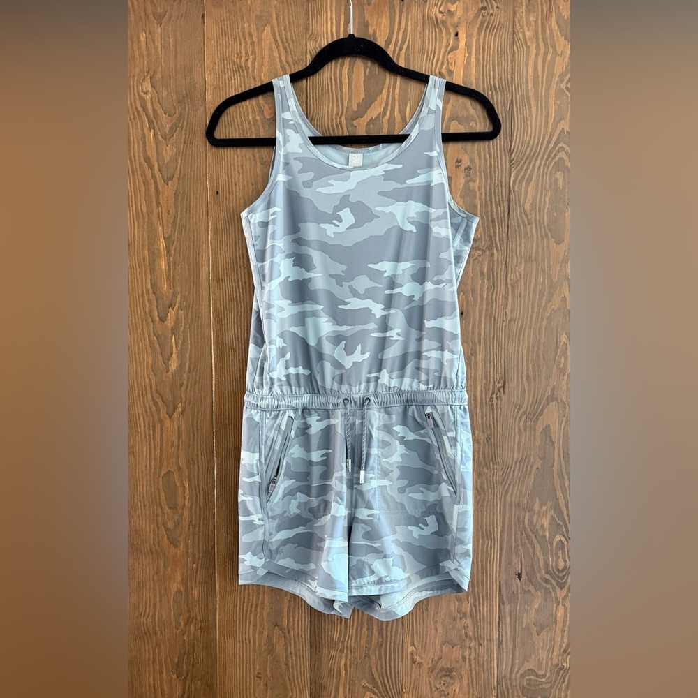 Athleta Girl Blue Camo Romper